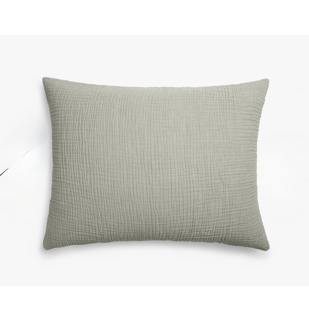 Parachute Organic Cloud Cotton Sham 1 =standard size COLOR MOSS NEW